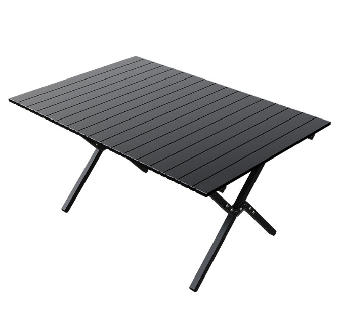 Roll-top folding table